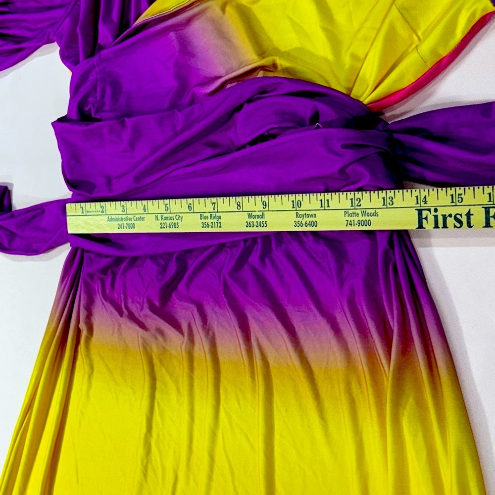 Gibiu Pink and Yellow Off the Shoulder Sundress for spring and summer wear. - Picture 10 of 12